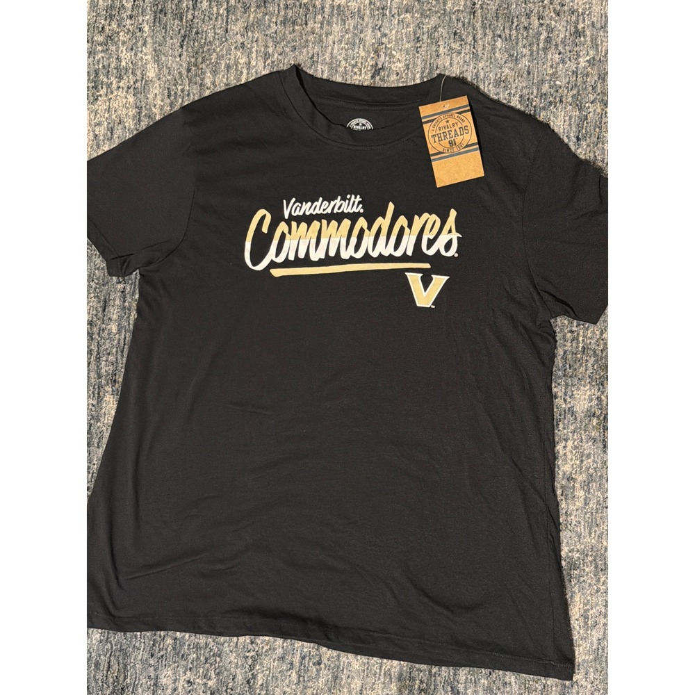 Rivalry Threads Vanderbilt Commodores Kids T-Shirt Black Gold Size M 8/10 NWT